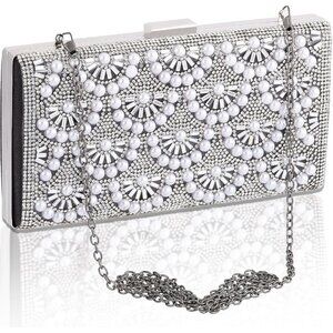 🆕Women Black Satin Fashion Party Evening Handbag Elegant Clutch Bag Accessories
